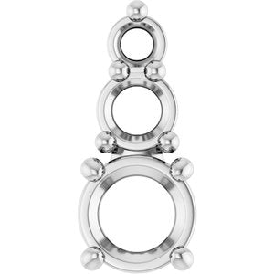 Continuum Sterling Silver 3.8 mm Round Pendant Mounting – image 2