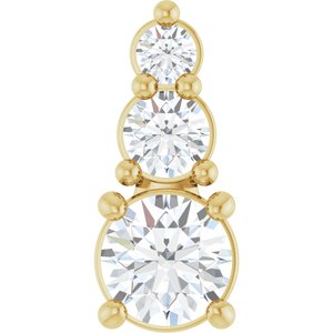 18K Yellow Gold 3.8 mm Round Pendant Mounting