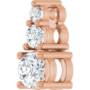 10K Rose Gold 3.8 mm Round Pendant Mounting – image 3