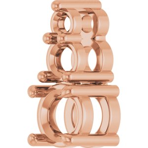 14K Rose Gold 3.8 mm Round Pendant Mounting – image 4