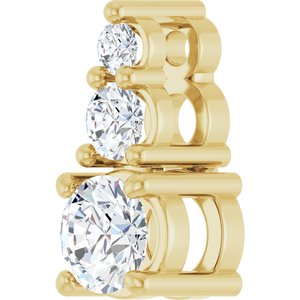 10K Yellow Gold 3.8 mm Round Pendant Mounting – image 3