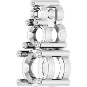 14K X1 White Gold 3.8 mm Round Pendant Mounting – image 4