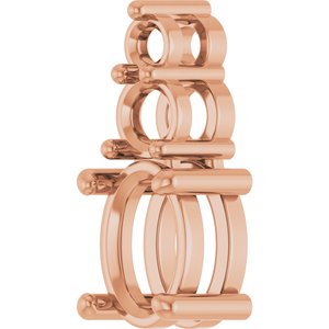 10K Rose Gold 7x5 mm Oval Pendant Mounting – image 4
