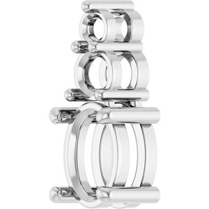 14K X1 White Gold 7x5 mm Oval Pendant Mounting – image 4