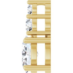 14K Yellow Gold 7x5 mm Oval Pendant Mounting – image 5