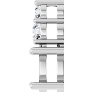 14K White Gold 7x5 mm Oval 1/6 CTW Lab-Grown Diamond Semi-Set Pendant – image 6