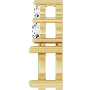 14K Yellow Gold 7x5 mm Oval 1/6 CTW Lab-Grown Diamond Semi-Set Pendant – image 6