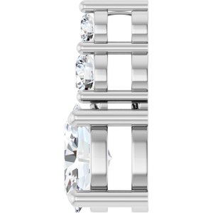 14K White Gold 7x5 mm Oval Pendant Mounting – image 5