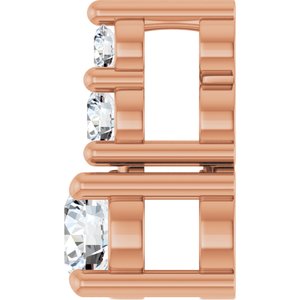 18K Rose Gold 3.2 mm Round Pendant Mounting – image 5
