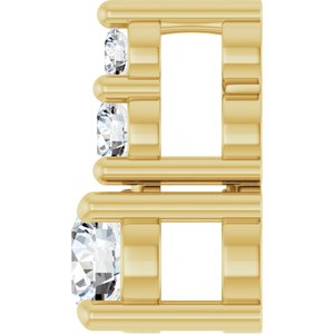 18K Yellow Gold 3.2 mm Round Pendant Mounting – image 5