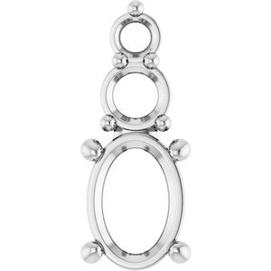 Sterling Silver 7x5 mm Oval Pendant Mounting – image 2
