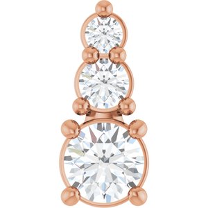 10K Rose Gold 3.2 mm Round Pendant Mounting