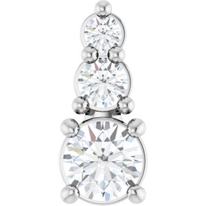 10K White Gold 3.2 mm Round Pendant Mounting