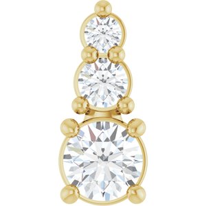 10K Yellow Gold 3.2 mm Round Pendant Mounting