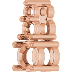 18K Rose Gold 3.2 mm Round Pendant Mounting – image 4