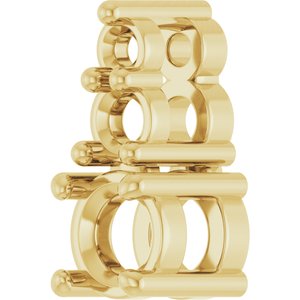18K Yellow Gold 3.2 mm Round Pendant Mounting – image 4