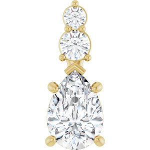 14K Yellow Gold 10x7 mm Pear Pendant Mounting