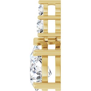 14K Yellow Gold 10x7 mm Pear Pendant Mounting – image 5