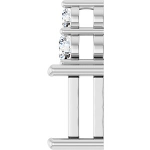 14K White Gold 8x6 mm Emerald 1/5 CTW Lab-Grown Diamond Semi-Set Pendant – image 6