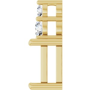 14K Yellow Gold 8x6 mm Emerald 1/5 CTW Lab-Grown Diamond Semi-Set Pendant – image 6