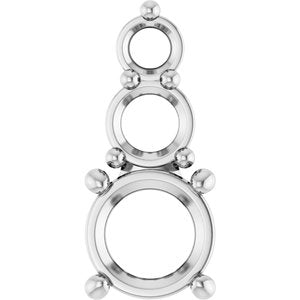 Platinum 5.5 mm Round Pendant Mounting – image 2