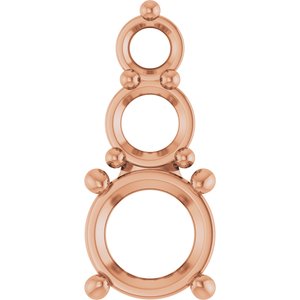 14K Rose Gold 5.5 mm Round Pendant Mounting – image 2