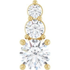 14K Yellow Gold 5.5 mm Round Pendant Mounting