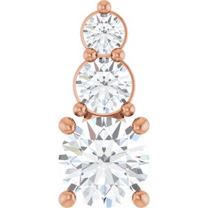 14K Rose Gold 5.5 mm Round Pendant Mounting