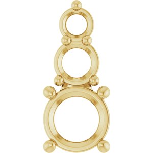 18K Yellow Gold 5.5 mm Round Pendant Mounting – image 2