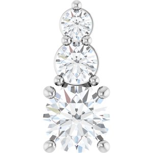 10K White Gold 5.5 mm Round Pendant Mounting