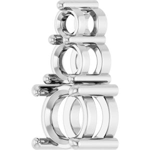 14K X1 White Gold 5.5 mm Round Pendant Mounting – image 4