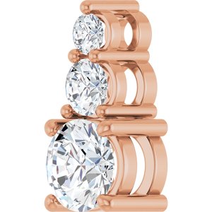 18K Rose Gold 5.5 mm Round Pendant Mounting – image 3