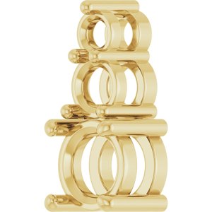 18K Yellow Gold 5.5 mm Round Pendant Mounting – image 4