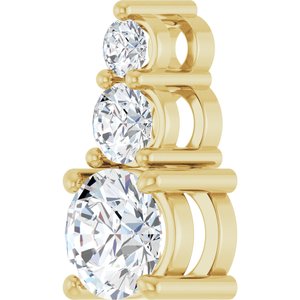 10K Yellow Gold 5.5 mm Round Pendant Mounting – image 3