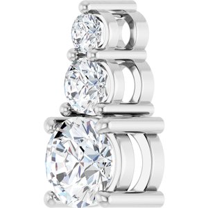 10K White Gold 5.5 mm Round Pendant Mounting – image 3