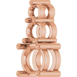 18K Rose Gold 5.5 mm Round Pendant Mounting – image 4