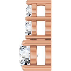 18K Rose Gold 5.5 mm Round Pendant Mounting – image 5