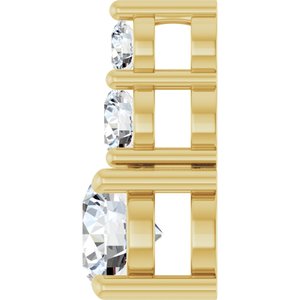 18K Yellow Gold 5.5 mm Round Pendant Mounting – image 5