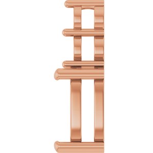 10K Rose Gold 10x8 mm Elongated Cushion Pendant Mounting – image 6