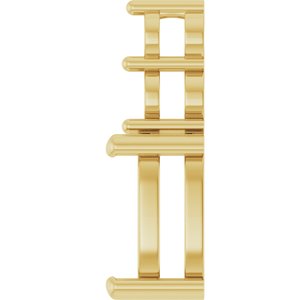 10K Yellow Gold 10x8 mm Elongated Cushion Pendant Mounting – image 6