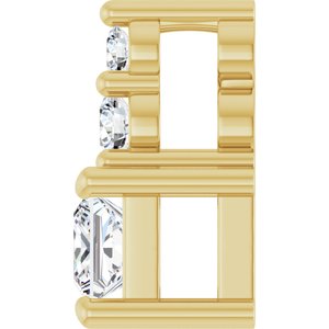 18K Yellow Gold 3x3 mm Square Pendant Mounting – image 5