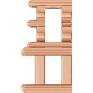 18K Rose Gold 3x3 mm Square Pendant Mounting – image 6
