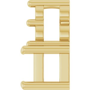 14K Yellow Gold 3x3 mm Square Pendant Mounting – image 6