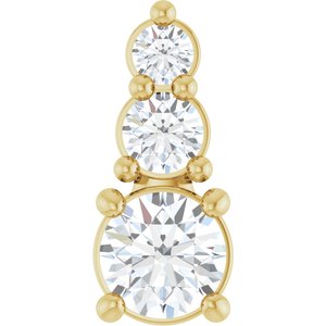 18K Yellow Gold 3.5 mm Round Pendant Mounting