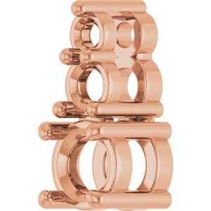 10K Rose Gold 3.5 mm Round Pendant Mounting – image 4