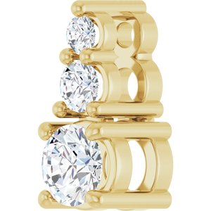 14K Yellow Gold 3.5 mm Round Pendant Mounting – image 3