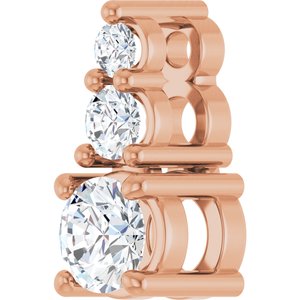 10K Rose Gold 3.5 mm Round Pendant Mounting – image 3