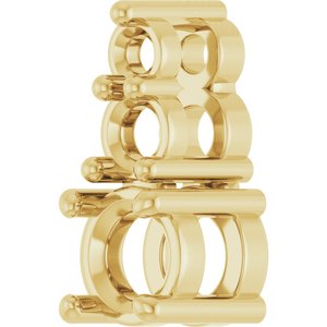 18K Yellow Gold 3.5 mm Round Pendant Mounting – image 4