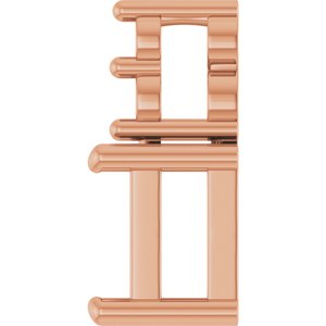 10K Rose Gold 5x3 mm Emerald Pendant Mounting – image 6