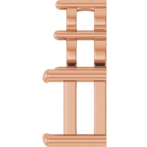 14K Rose Gold 5x5 mm Square Pendant Mounting – image 6